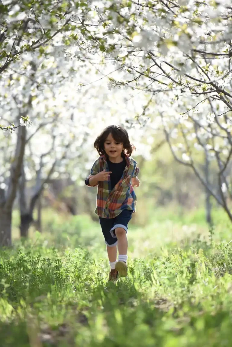 Happiness - boy running outside